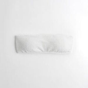 NEW Hollister white bikini top only XL strapless bohemian wedding